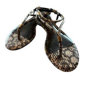NINE WEST ANKLE STRAP SNAKE SKIN SANDALS.‎ Size 6.5